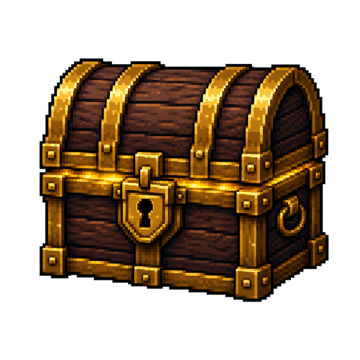 Pixel art treasure chest
